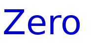 Zero & Zero Is Schriftart